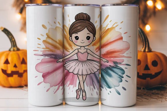 Ballerina Watercolor 20oz Tumbler Wrap