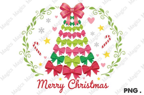 Bow Christmas Tree PNG