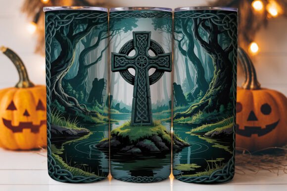 Celtic Cross Fantasy 20oz Tumbler Wrap