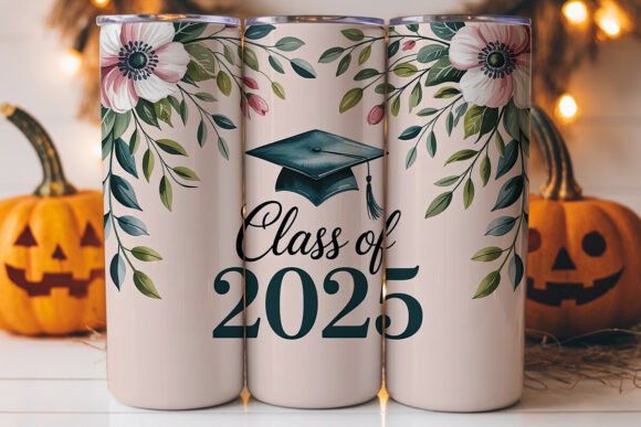Class of 2025 Floral Tumbler Wrap