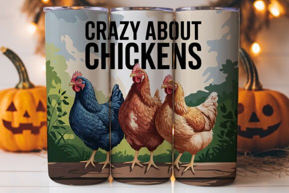 Crazy About Chickens 20oz Tumbler Wrap