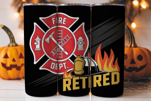 Firefighter Retirement Tumbler Wrap