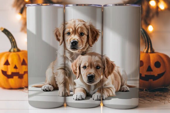 Golden Retriever Puppies 20oz Tumbler