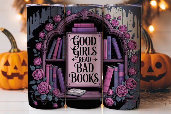 Gothic Bookshelf 20oz Tumbler Wrap