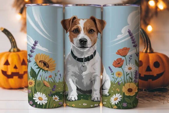 Jack Russell in Wildflowers 20oz Tumbler