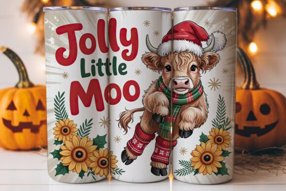 Jolly Little Moo Christmas 20oz Tumbler