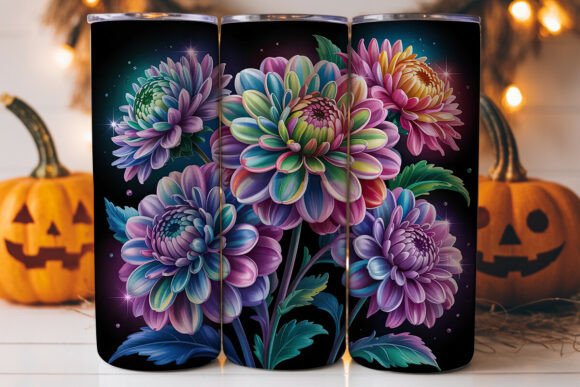 Magical Dahlia Bloom 20oz Tumbler Wrap