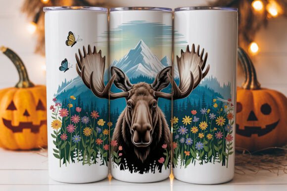 Moose Wildflowers 20oz Tumbler Wrap