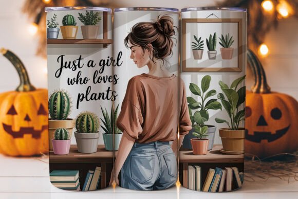 Plant Lover Girl 20oz Tumbler Wrap