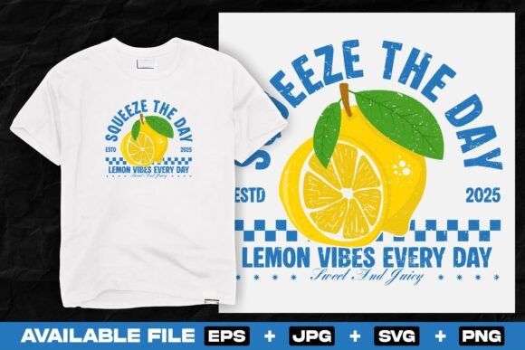 Retro Lemon Summer Vibe T Shirt Design