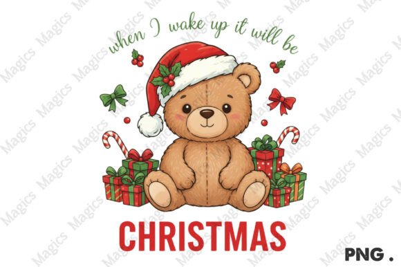Santa Bear Christmas Tree PNG