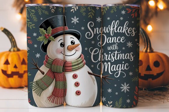 Snowman Christmas Magic Tumbler Wrap
