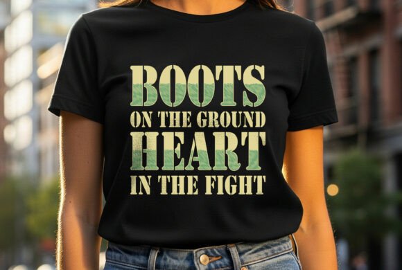 Veteran Boots on the Ground Heart Pride