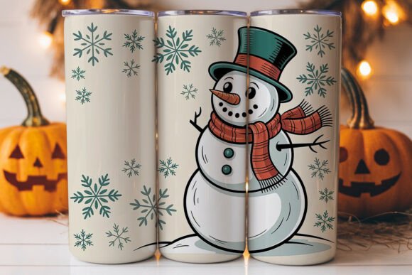 Vintage Snowman Christmas 20oz Tumbler