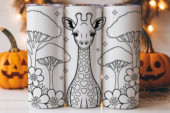 Whimsical Giraffe 20oz Tumbler Wrap