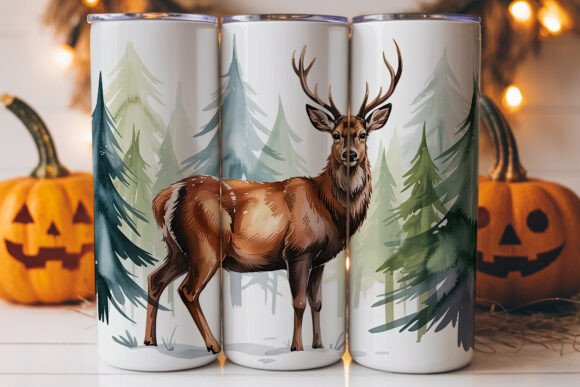 Winter Deer 20oz Tumbler Wrap