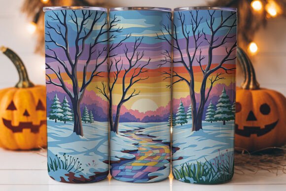 Winter Sunset Landscape 20oz Tumbler