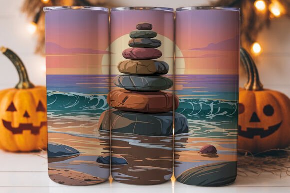 Zen Stones Sunset 20oz Tumbler Wrap